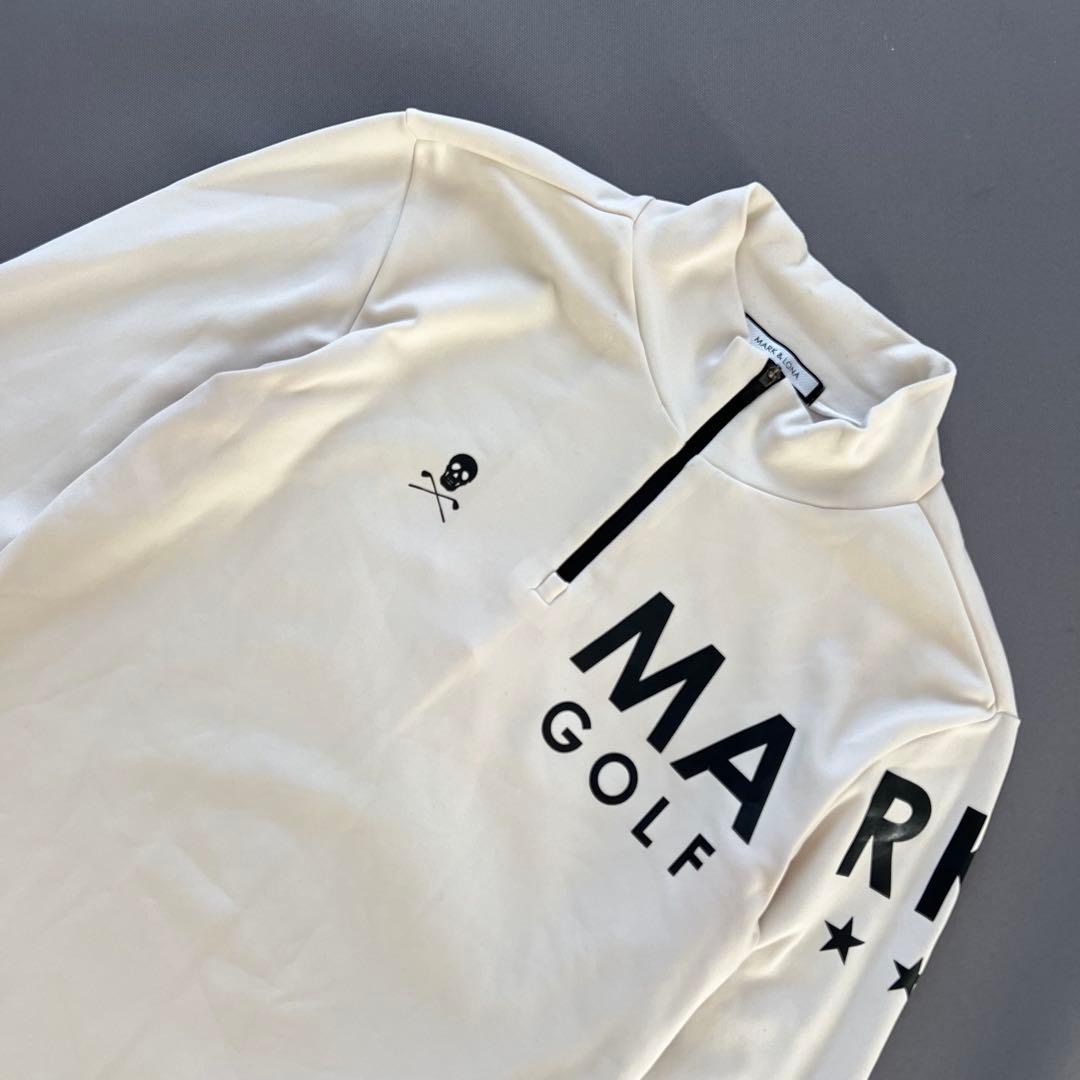 MARK&LONA マークアンドロナ　ハーフジップ スウェット　裏起毛　ロゴ
