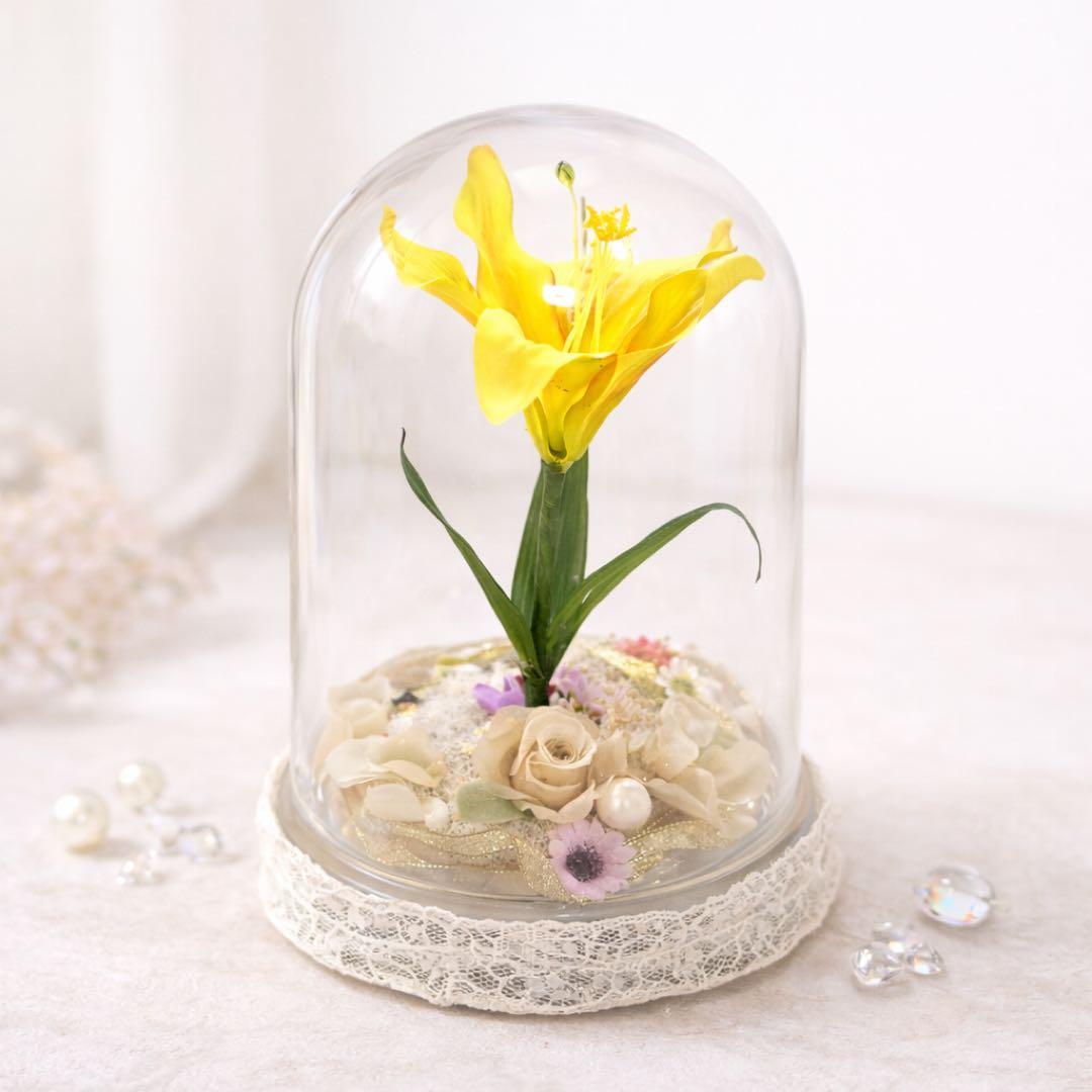 【1点もの】塔の上のラプンツェル　魔法の花　光る卓上インテリア