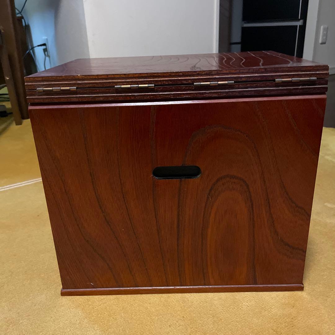 アンティーク和風 折りたたみ文机 3引き出し