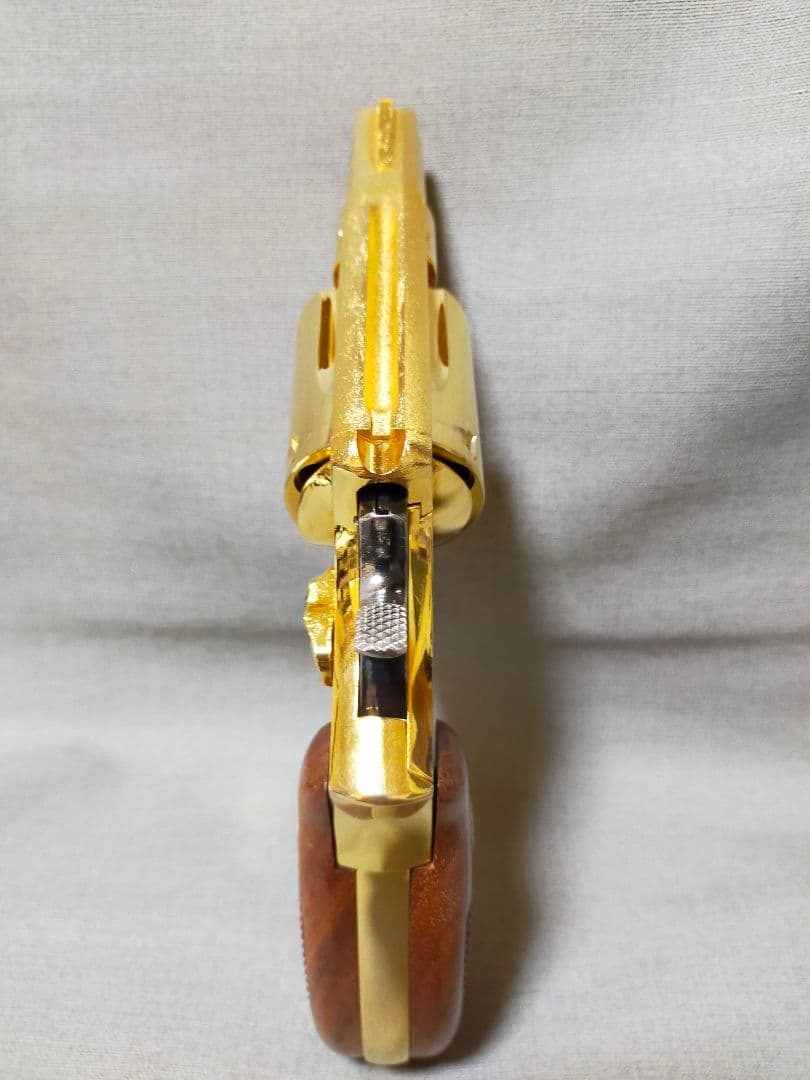 コクサイ S＆W M10 24k モデルガン 木製グリップ＋レザーホルスター