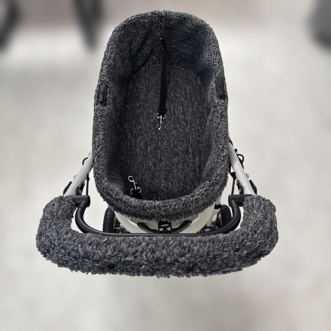 ハンドメイド製作エアバギートーム3 (ラージサイズ)コットカバー　ボアエコファー