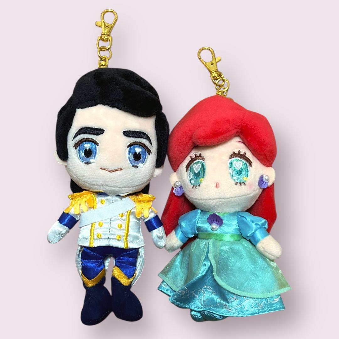 ディズニーストア　アリエル　エリック　ぬいぐるみ　キーチェーン　キーホルダー