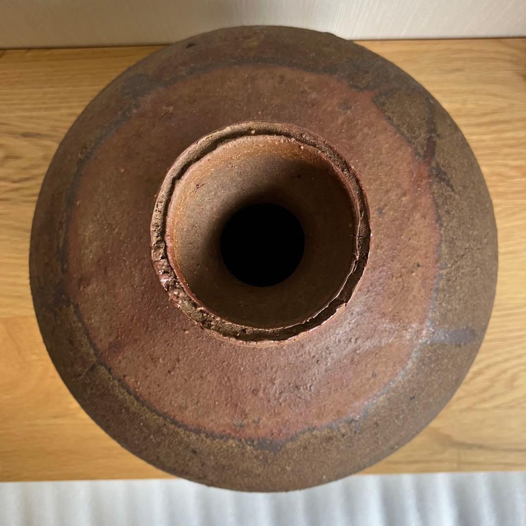 備前焼　壺　花瓶　松田華山造　※