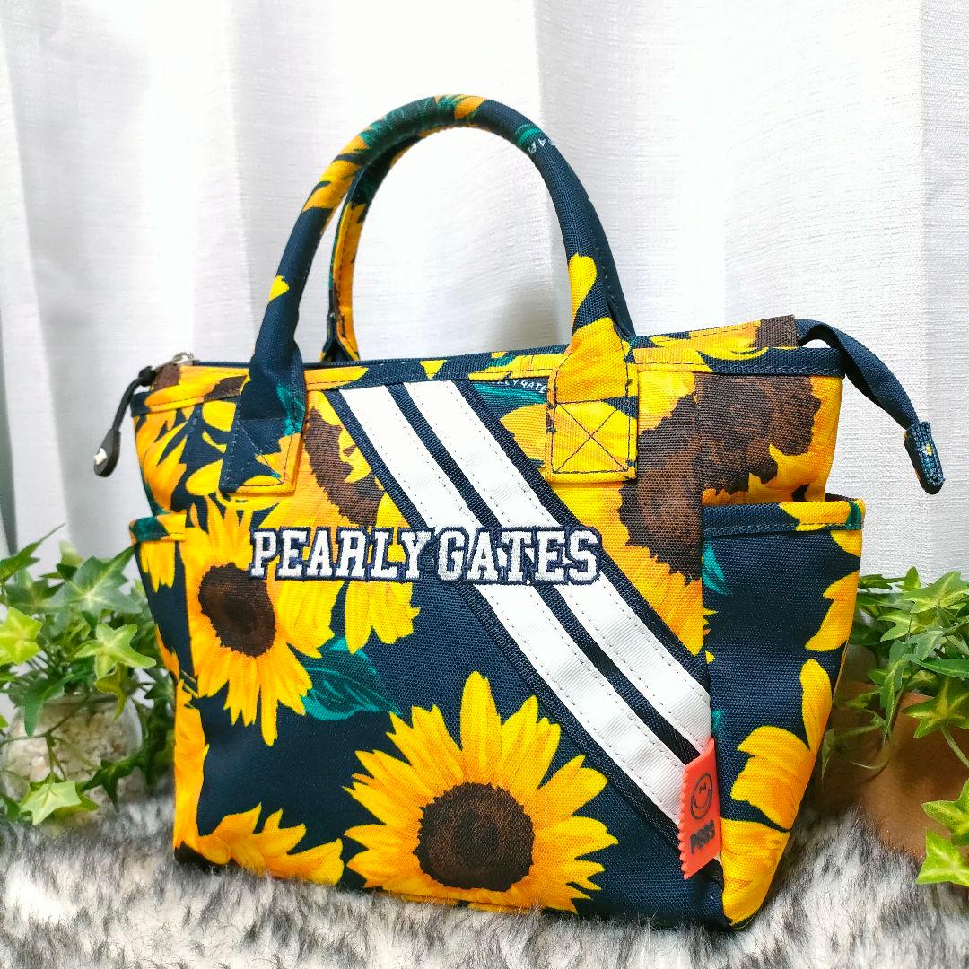 美品 パーリーゲイツ ハンドバッグ 花柄 PEARLY GATES バッグ 総柄