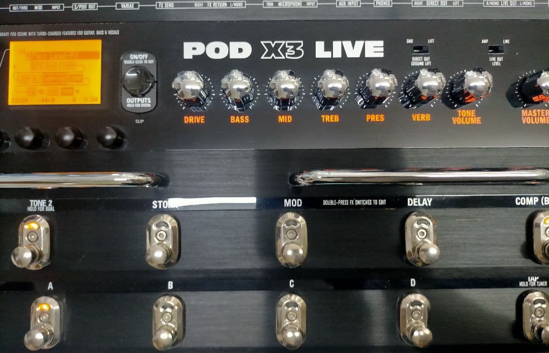 こてつ】LINE 6 POD X3 Live ギター　マルチエフェクター