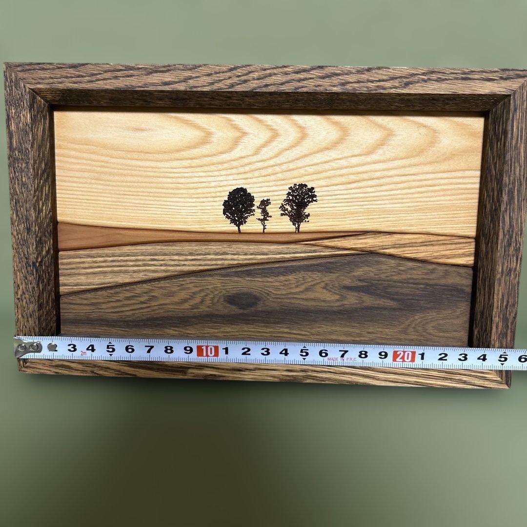 貴妃花 木製 壁飾り 美瑛 北海道 組み木の絵