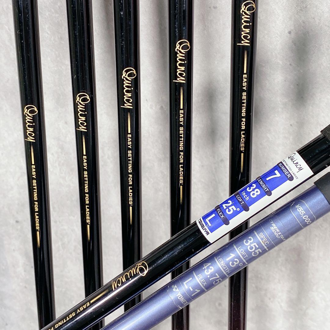 T153 Quincy 他 ゴルフクラブ レディース セット 赤 初心者 練習