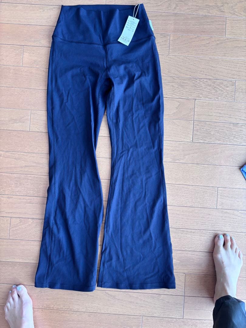 新品未使用　【SUKALA】ベーシックリブフレアパンツ　ブラック　M