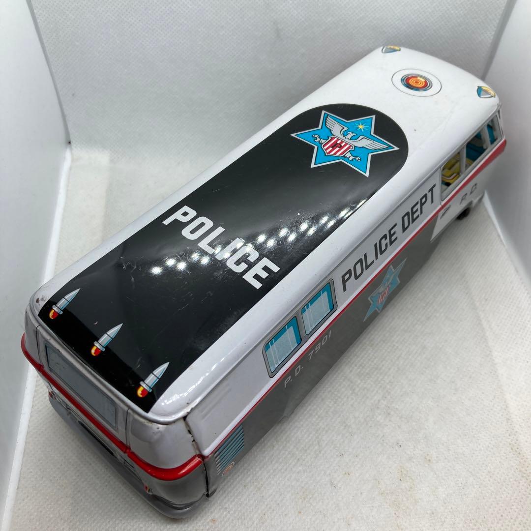 日本製 ワーゲン バス ポリス ブリキ自動車 レトロ VW POLICE