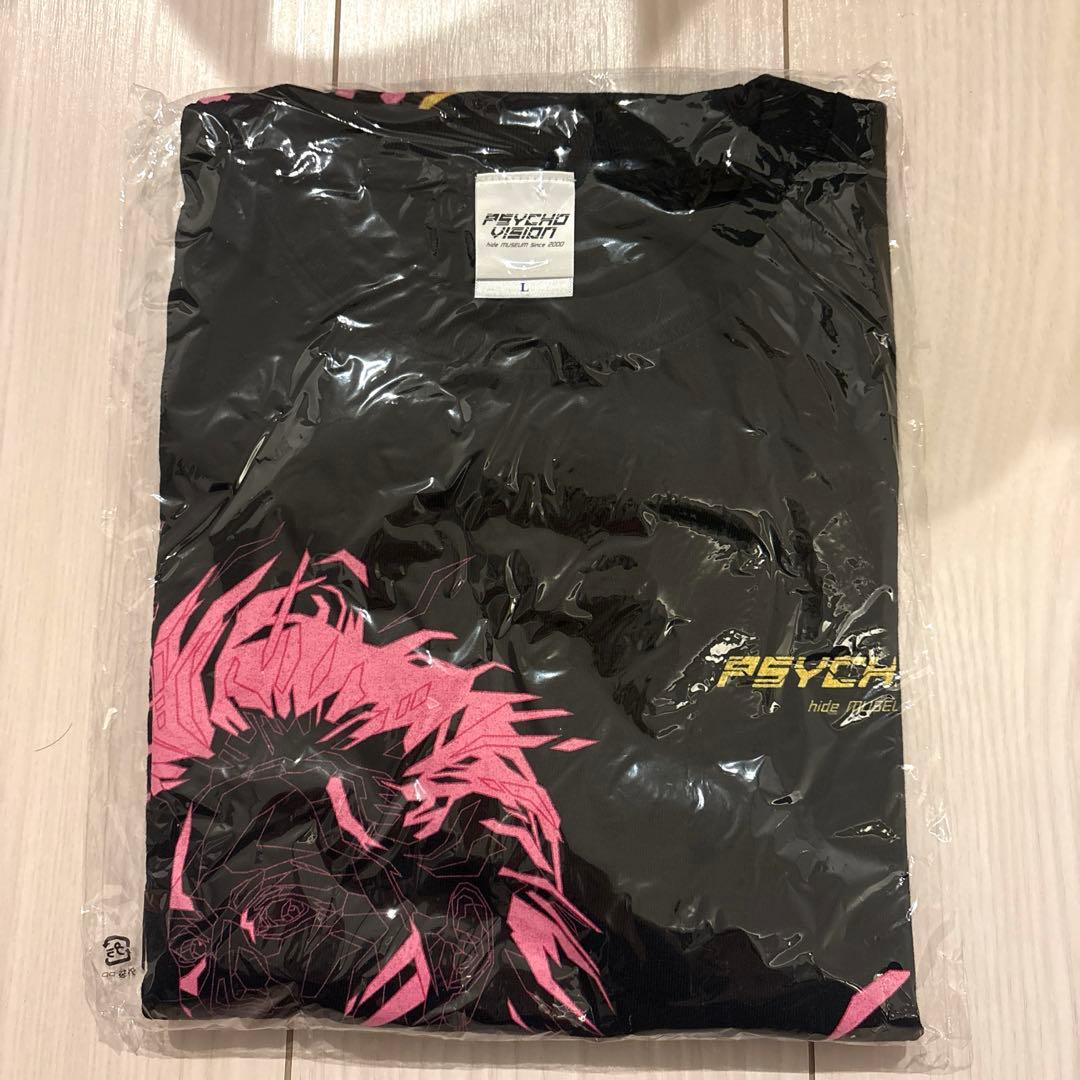 【未使用】hide ミュージアムPSYCHO VISION Tシャツ Lサイズ