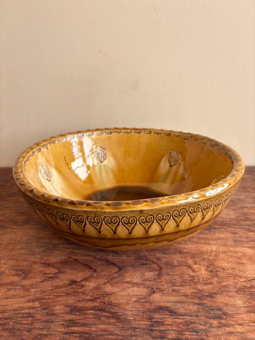 舩木研兒　三彩秞　押紋　深鉢　ボール　美品　希少　古民藝