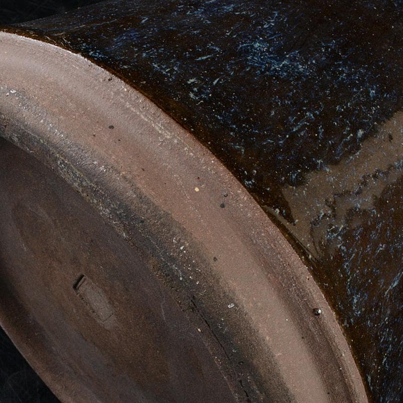 中国　海鼠釉　尊式瓶　在銘　M　R5381B