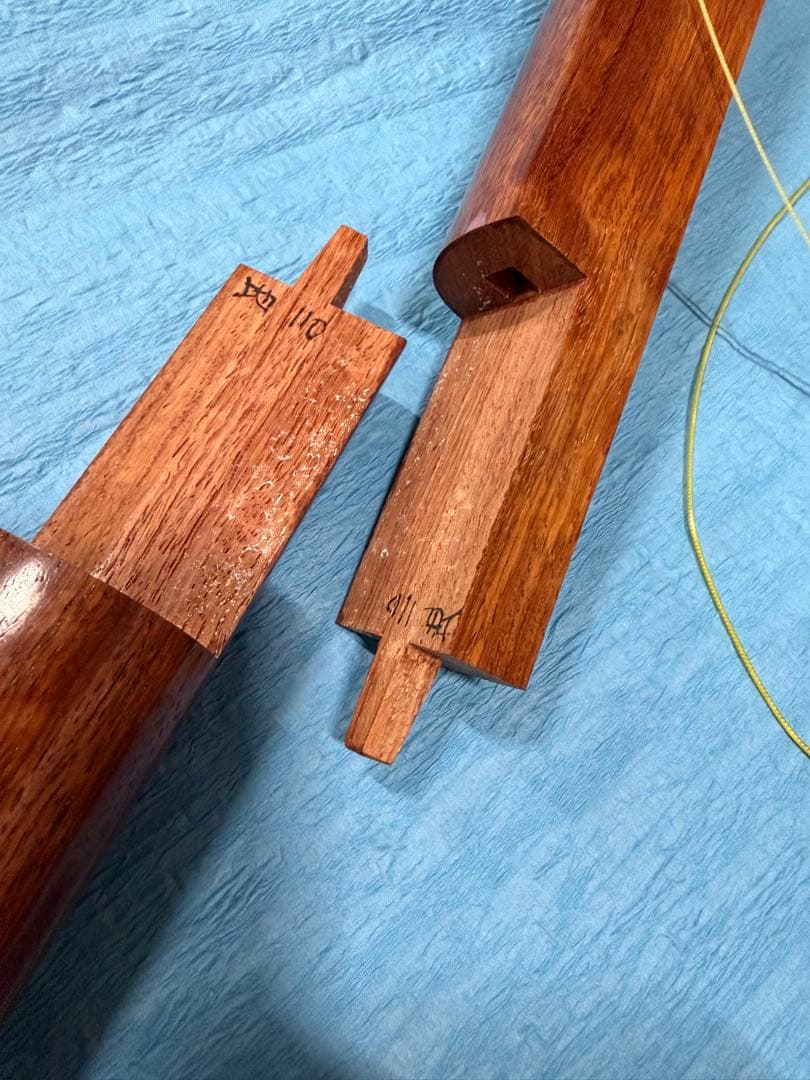 三味線 民謡用 中棹（8分8厘） 現状品／ケース・胴掛け付き