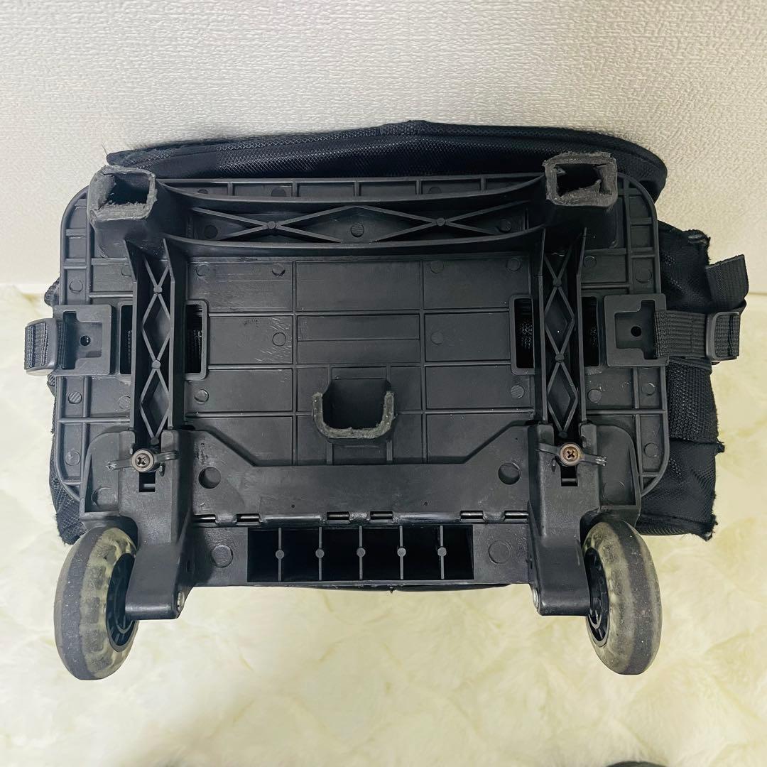 UDGレコードバッグ キャリーカート内蔵 Black インナーOrenge