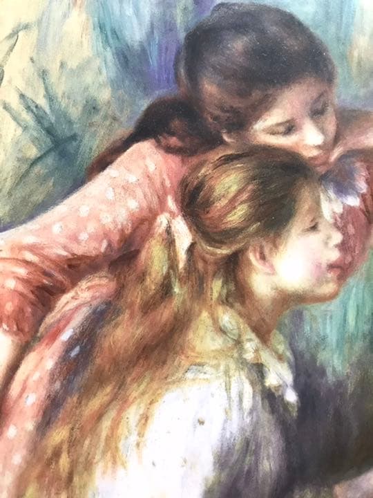 再値下げ❣️ピアノを弾く少女たち　ルノアール　希少サイズ　額縁付き