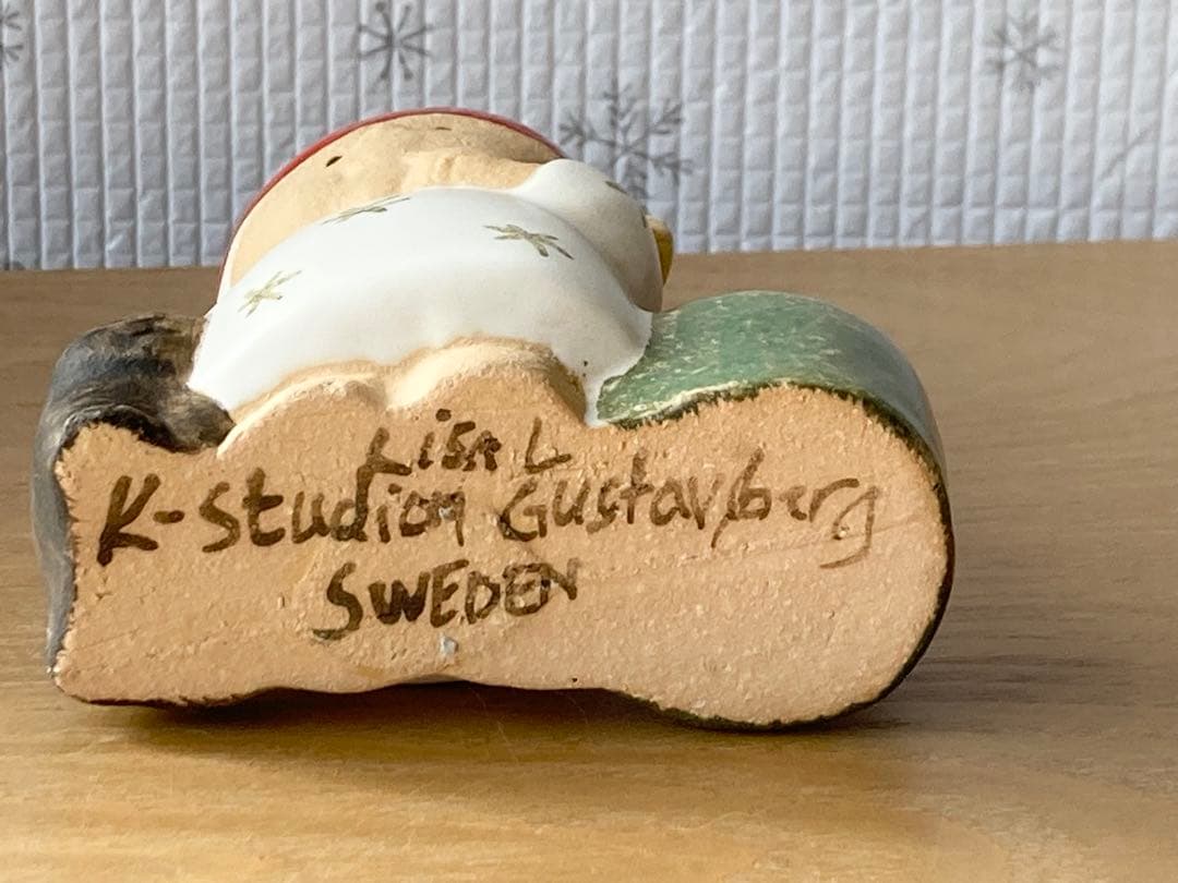 リサラーソン Santa Girl with Cat スウェーデン　陶器