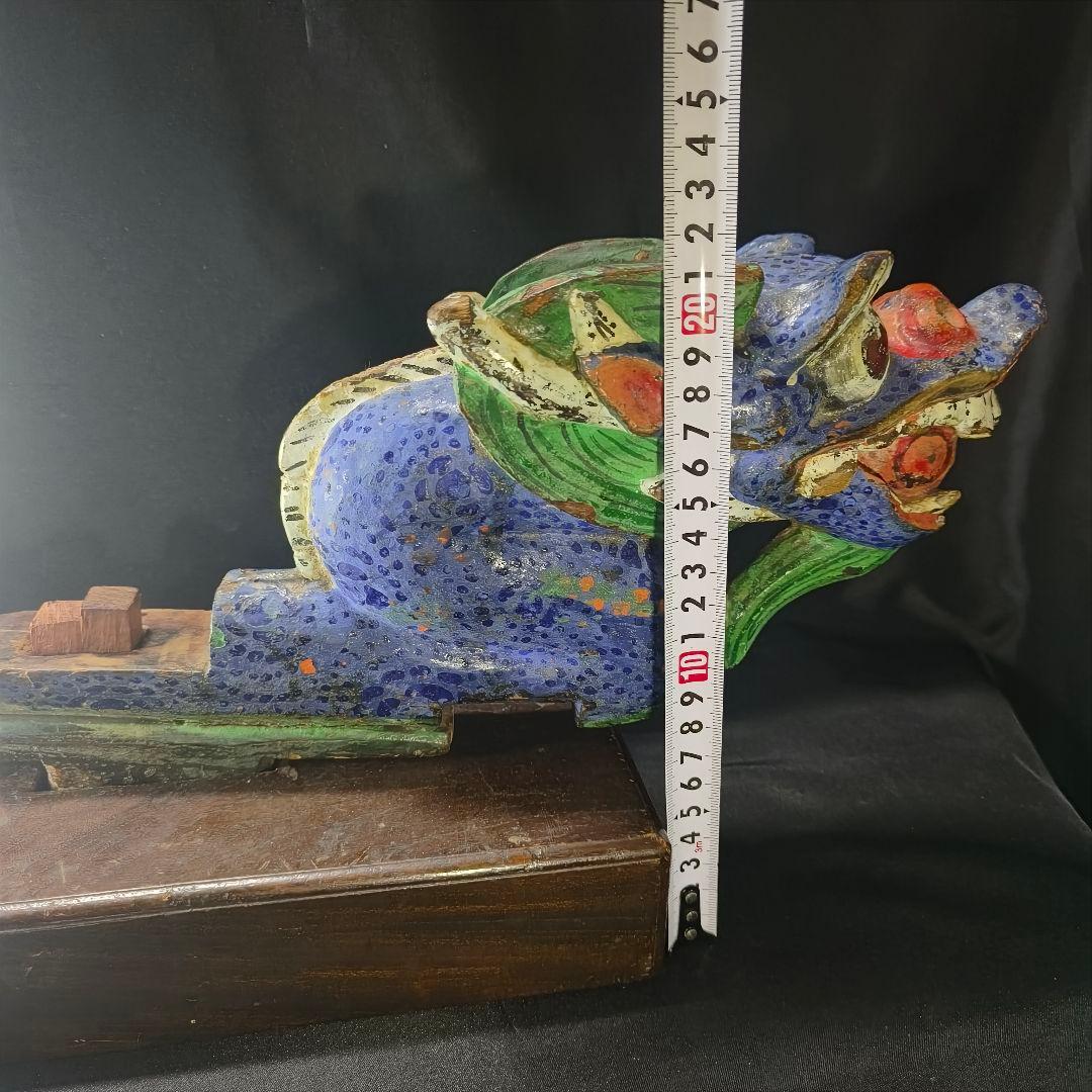 中国骨董 木彫竜頭 明清古建築 木鼻 だんじり 地車 寺流出古美術品 コレクター