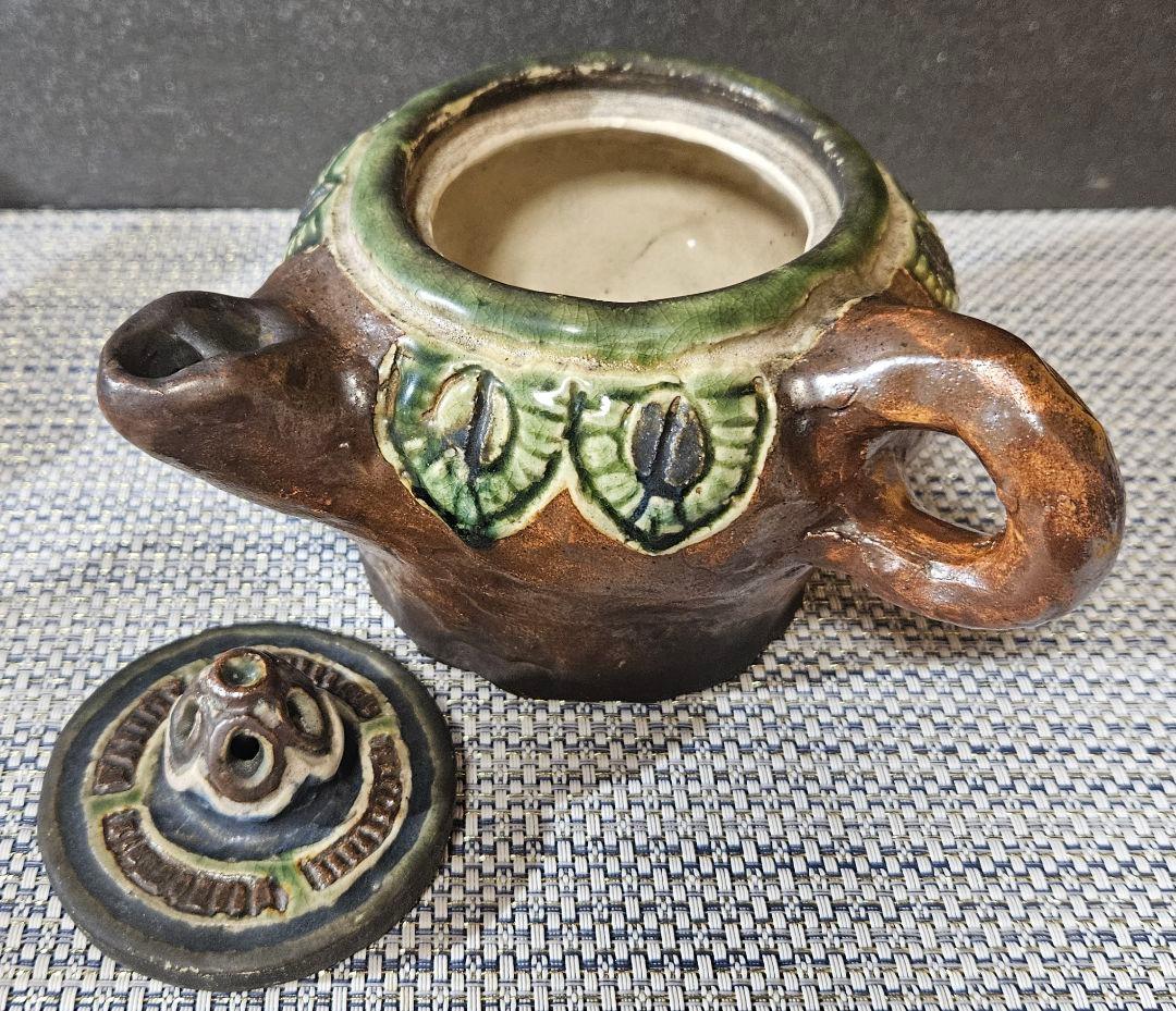 古琉球系　鉄釉　緑釉　青釉　急須　酒次 花入　オブジェ　酒器　カラカラ　壺屋焼