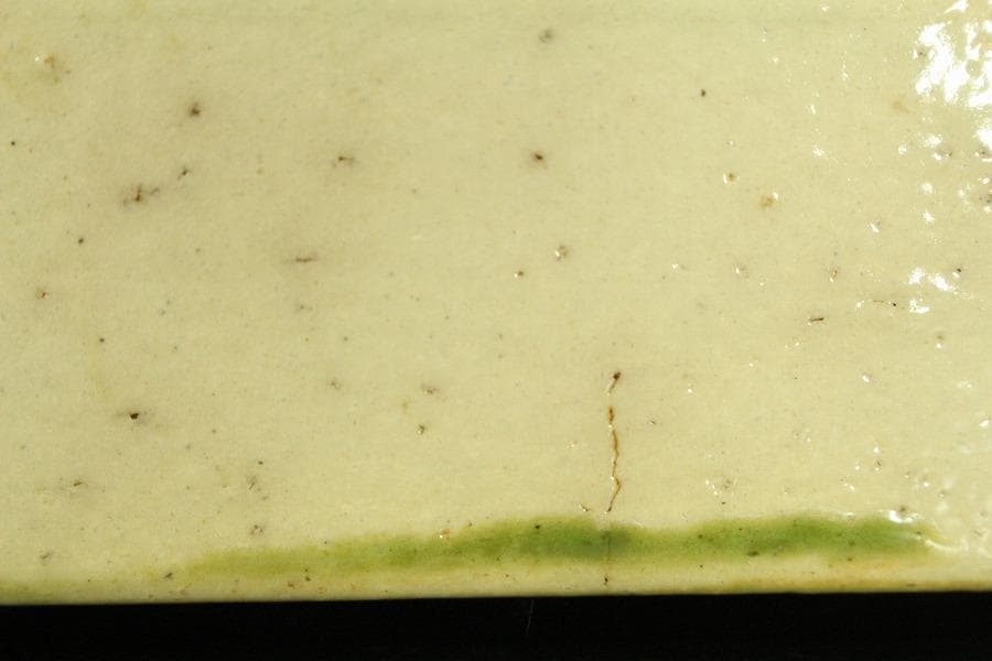 茶道具 織部 敷き瓦 瓶掛 敷き板 27.5cmx27.5cm(LC587)