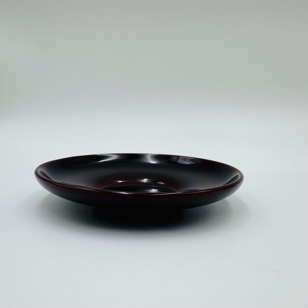 【輪島塗　五島屋謹製　蔓草　茶托五客　共箱】漆器　アンティーク　茶道具