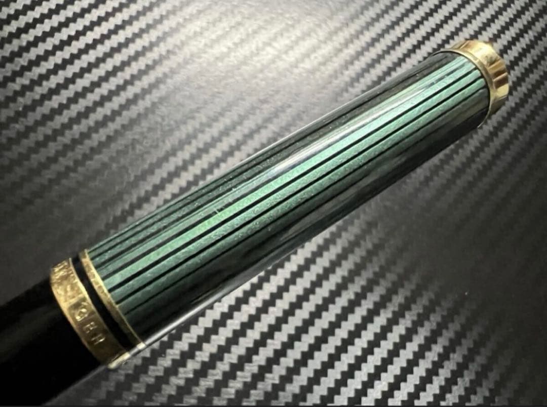 極美品 ペリカン K800 緑縞 ボールペン