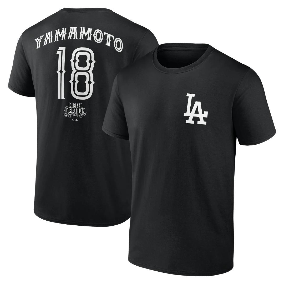 応援グッズ MISTER CARTOON DODGERS YAMAMOTO TEE BLK