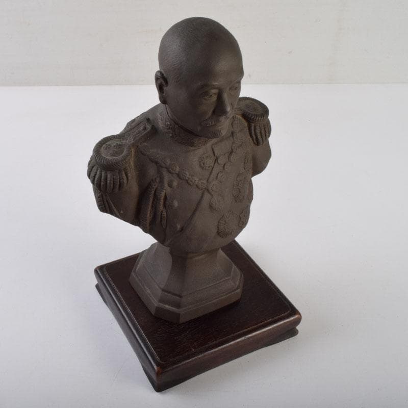 彫刻家　山本瑞雲作　玉定鋳　ブロンズ　東郷元帥像　高さ約23.5cm　V8960