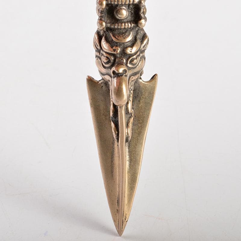 チベット 密教法具 　古銅　独鈷杵　プルパ　V　R5838