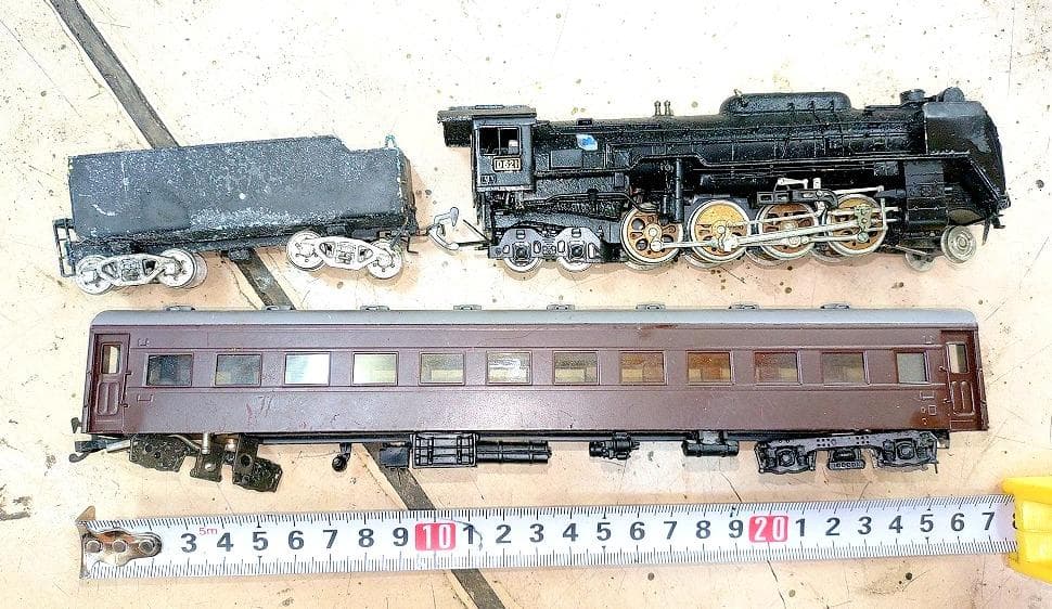 k*n様 HOゲージ　ジャンク　SLセット　鉄道車両模型　1/64サイズのミニカ