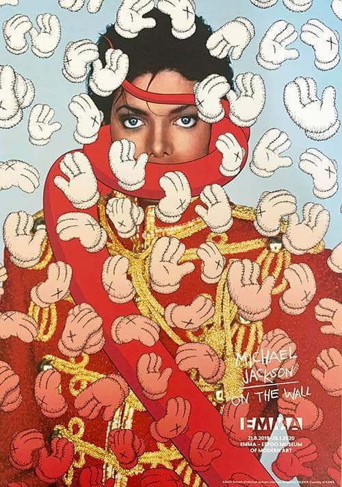 額装品/Michael Jackson ON the Wall/カウズ/ホワイト