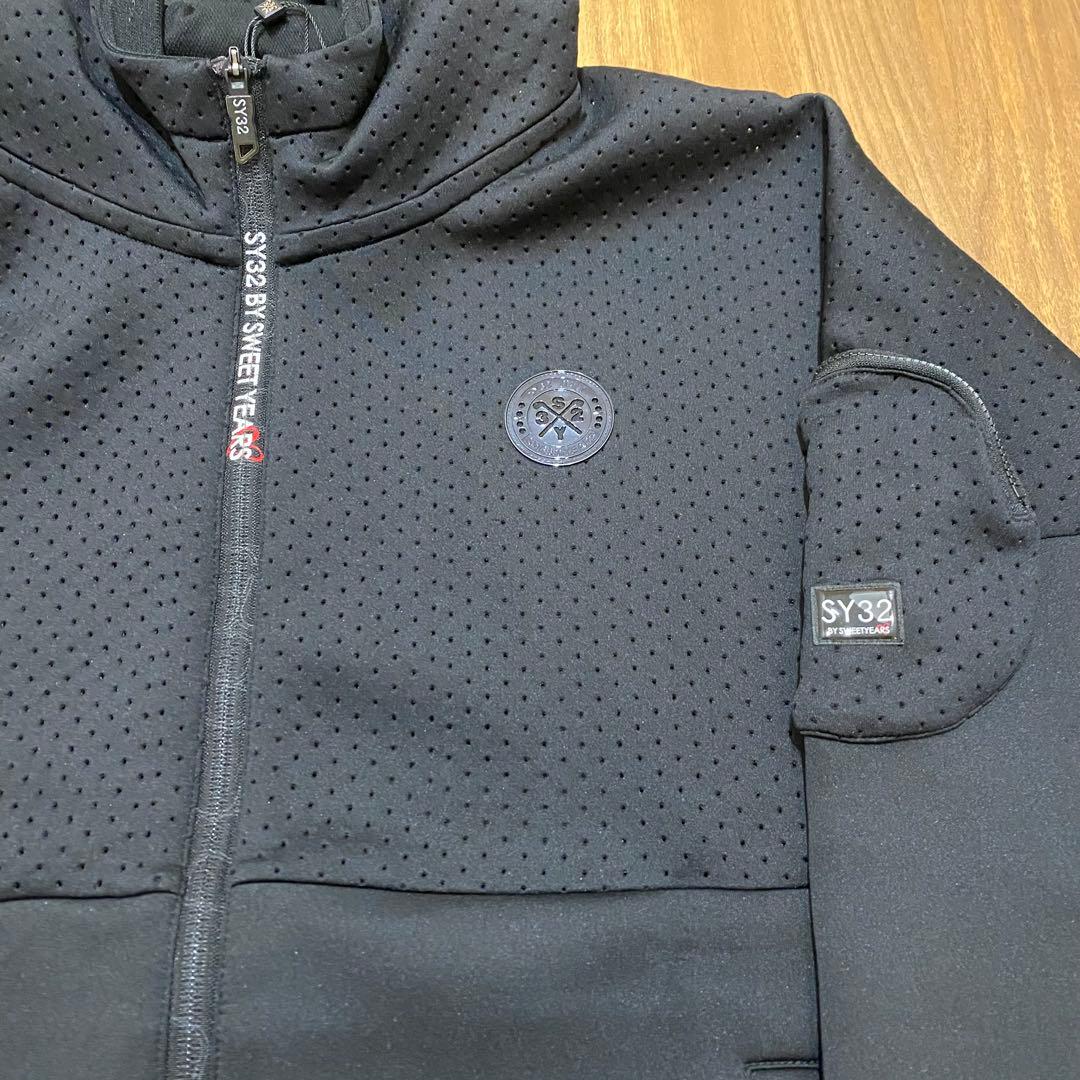 【SY32 SWEET YEARS】メンズ ジップアップパーカーMブラック