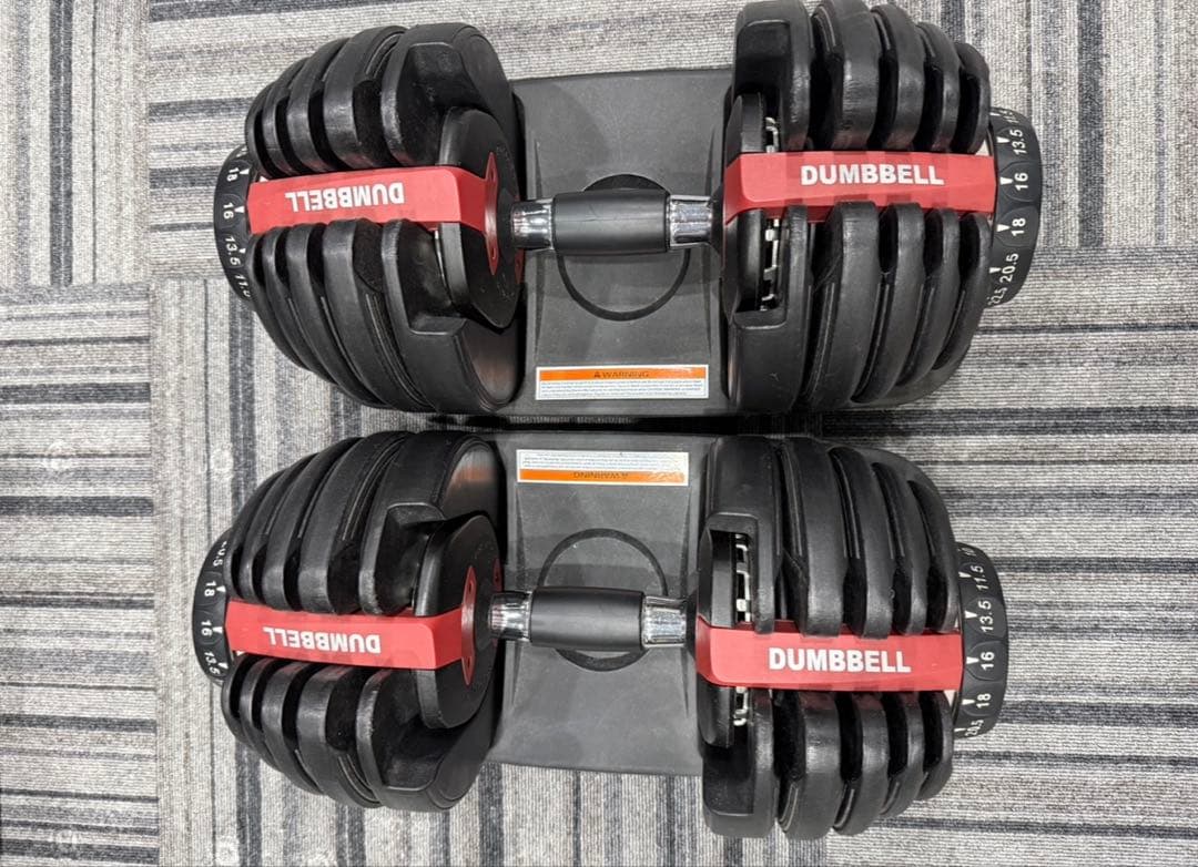 ①◆2個セット 可変式ダンベル ダイヤル調整2.5Kg〜24Kg