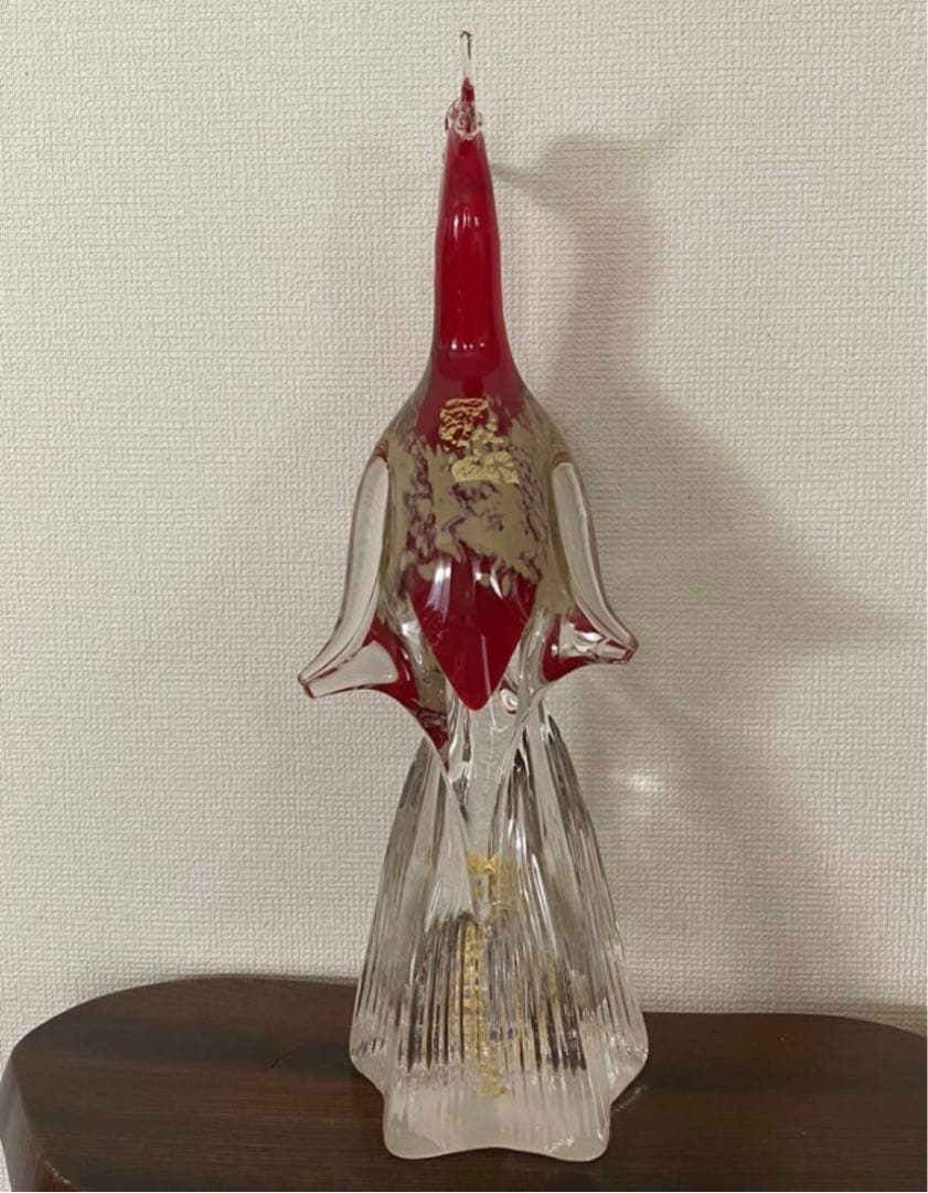 マルティグラすき家　鳥　置物 バード　ガラスオブジェインテリア　高さ48cm