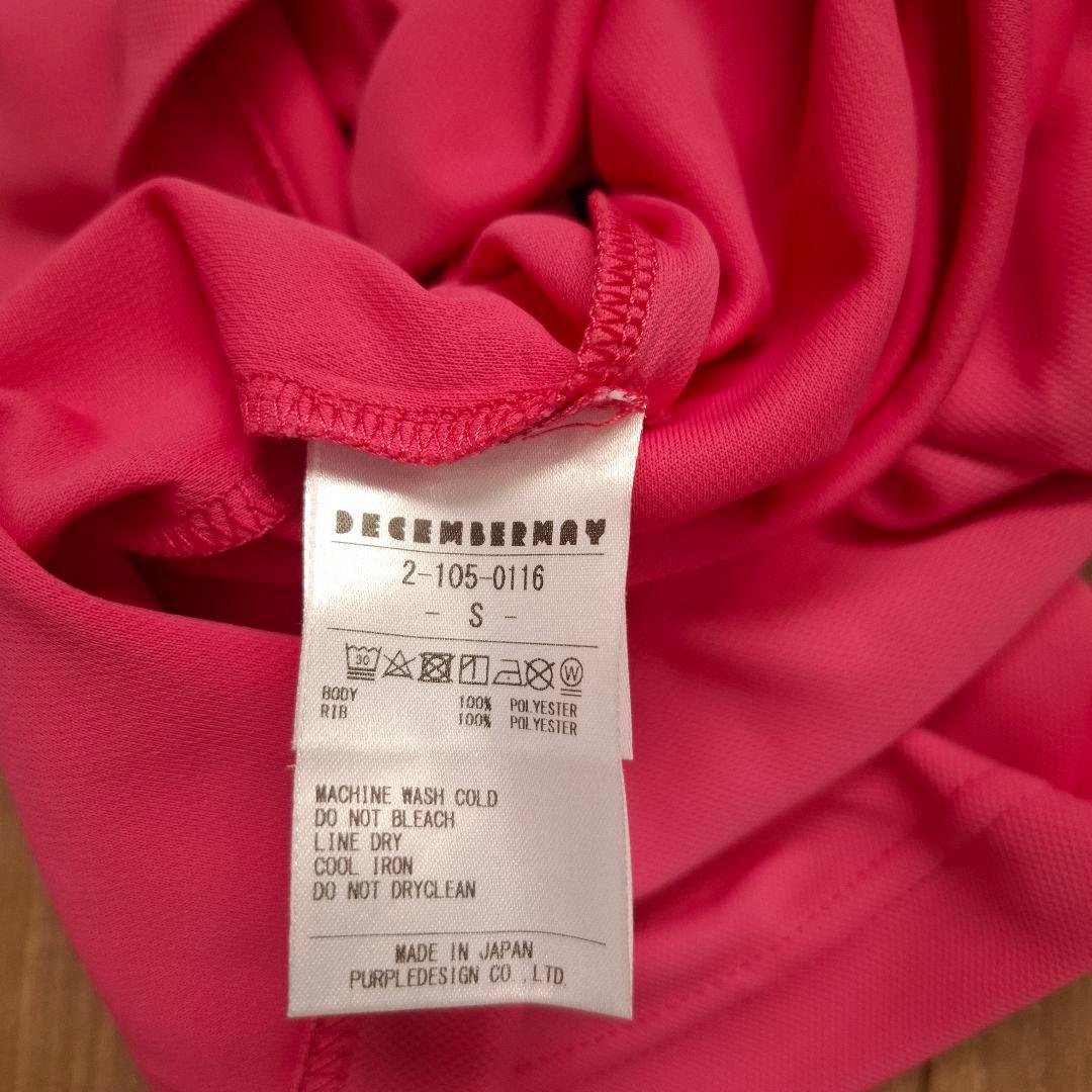 DECEMBERMAY ピンク ポロシャツ 半袖　Sサイズ