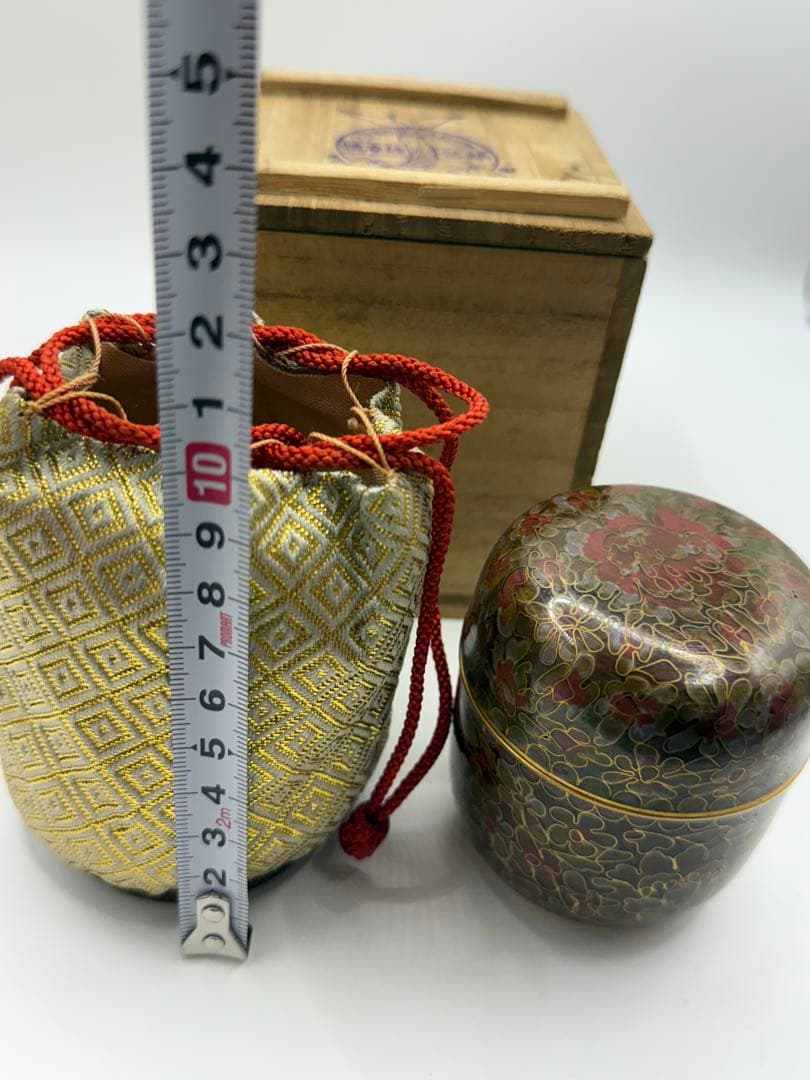 七宝　棗　銅　アンティーク