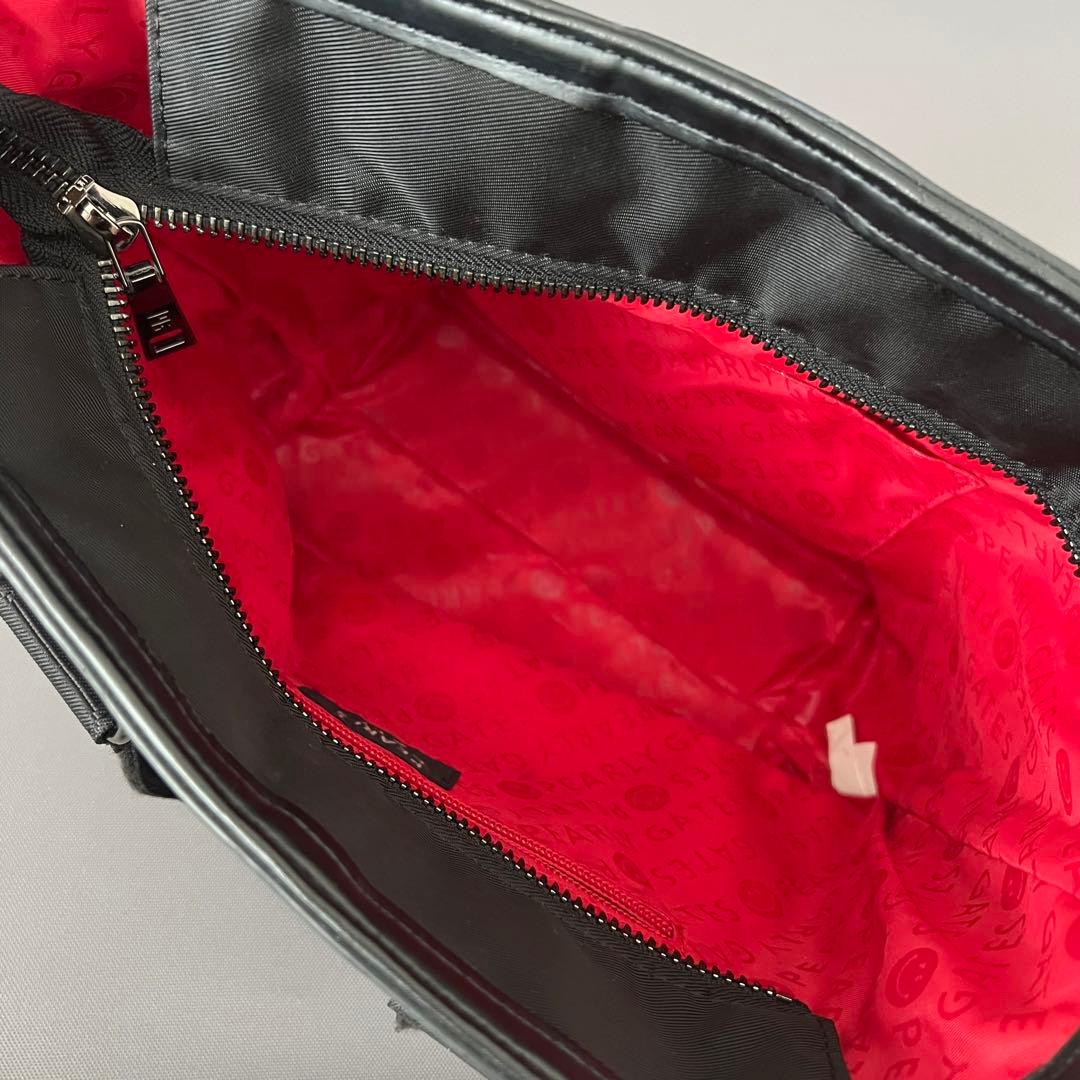 PEARLY GATES パーリーゲイツ　メゾンロゴ　カートバッグ　ゴルフ　黒赤