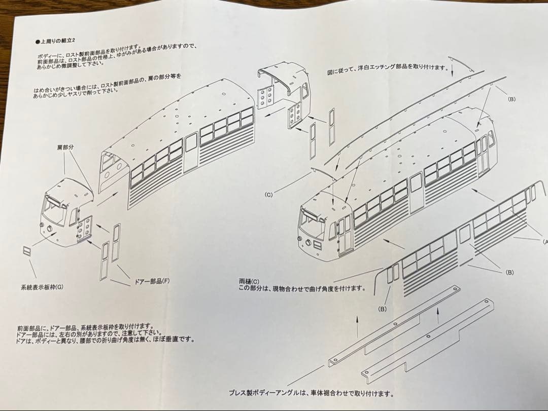 Masterpiece 名古屋市電800系　16番金属製パーツセット