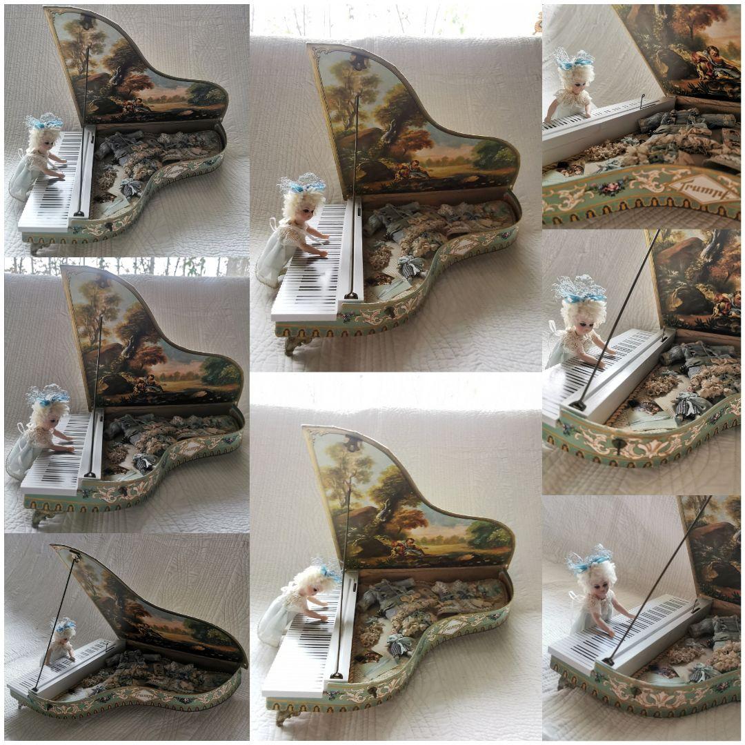 アンティーク ビスクドール ピアノ型オルゴール♬ クローゼットプレゼンテーション