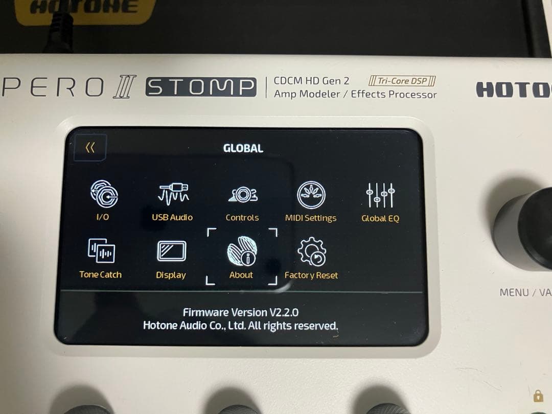 マルチエフェクター HOTONE Ampero Ⅱ Stomp 最新ファーム