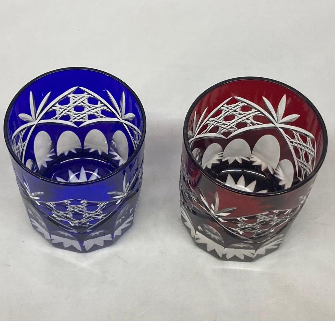 B3s  伝統工芸　江戸切子　グラス  2個　太武朗工房　共箱