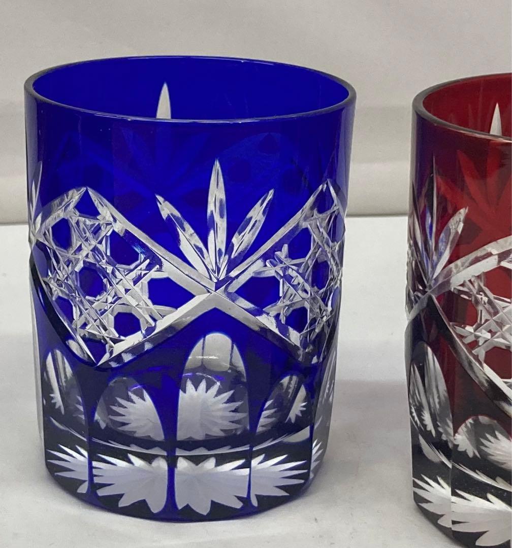 B3s  伝統工芸　江戸切子　グラス  2個　太武朗工房　共箱