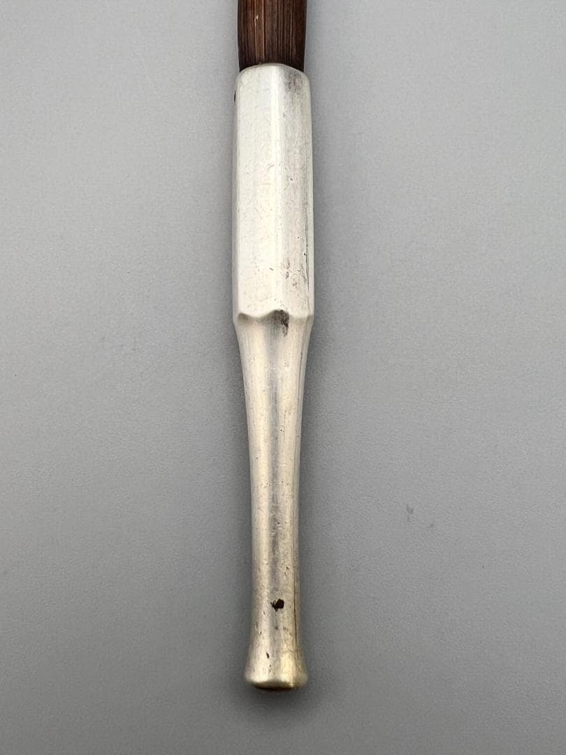 純銀製　純刻印　煙管　キセル　六角形　銀細工　アンティーク　重量約32g