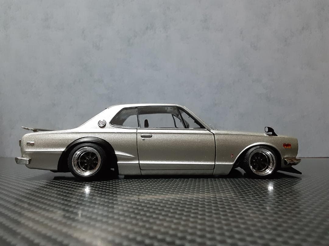 Hachette 1/24 日産 箱スカ GT-R カスタム改 ワタナベガンメタ