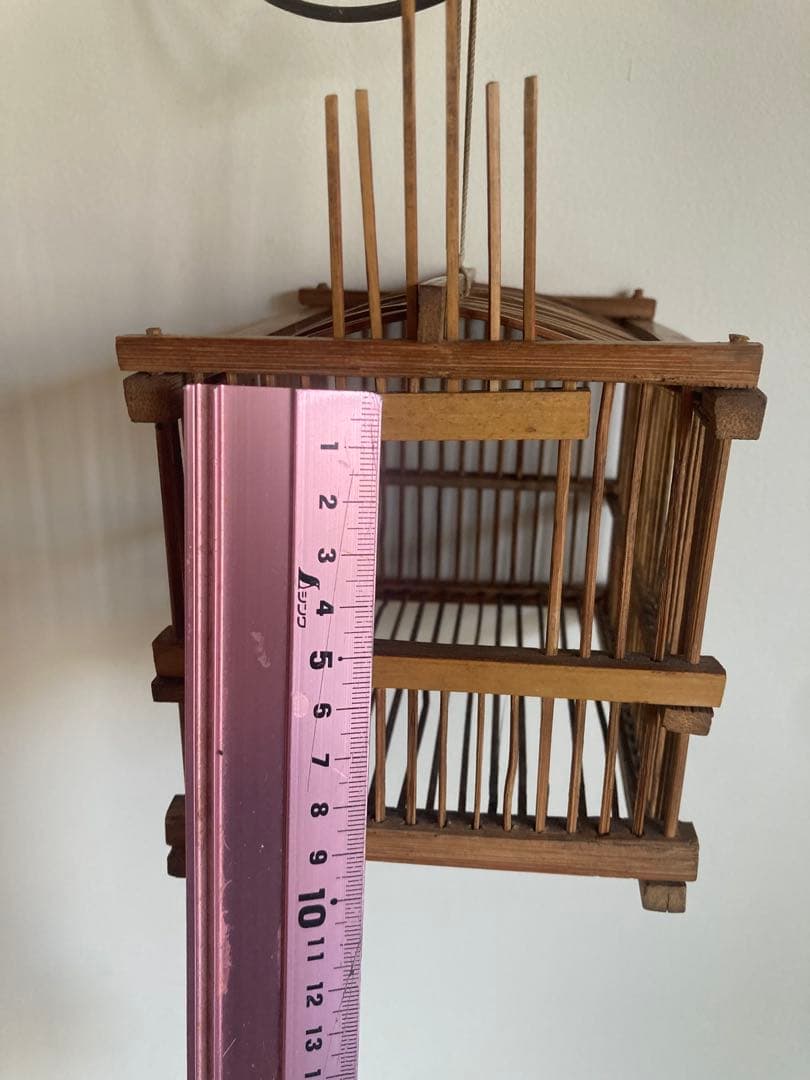 竹細工虫籠昭和初期ハンドメイドレトロオブジェ　 民藝　手工芸　アトリエ　骨董