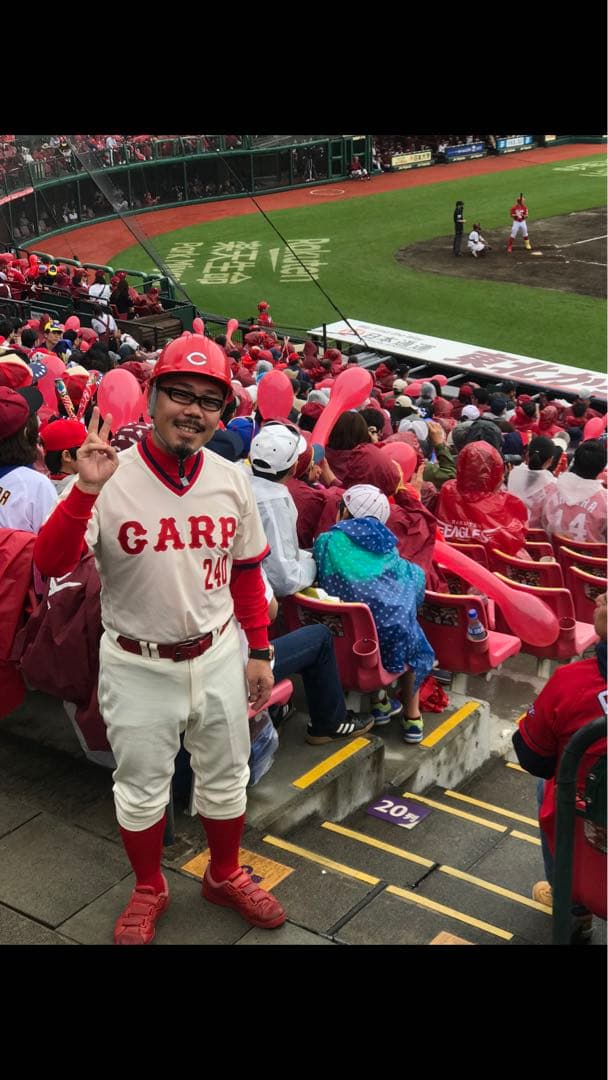 広島Carp公認　カープ超激レア　限定　WORK FITTER ヘルメット 赤