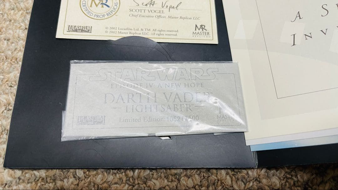 未使用 マスターレプリカ 1/1 ダースベイダー ライトセーバー スターウォーズ