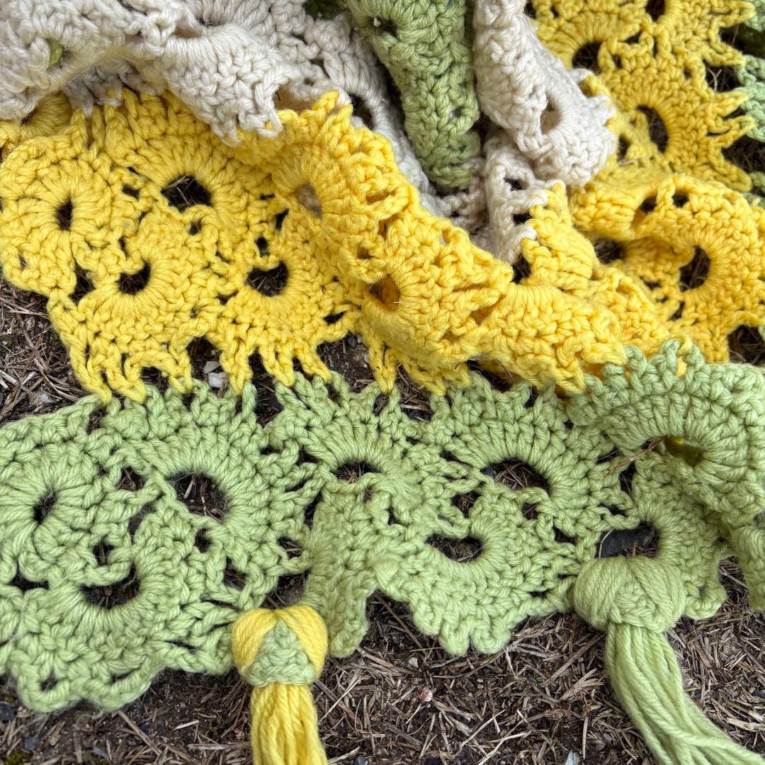 【USA vintage】グラニーブランケット 膝掛け ラグ アメリカ