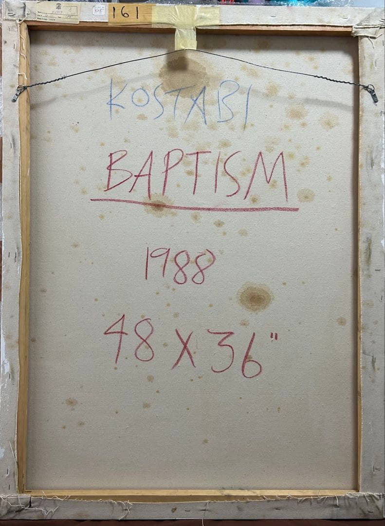 貴重一点物マークコスタビMARK KOSTABI 油絵BAPTISM1988