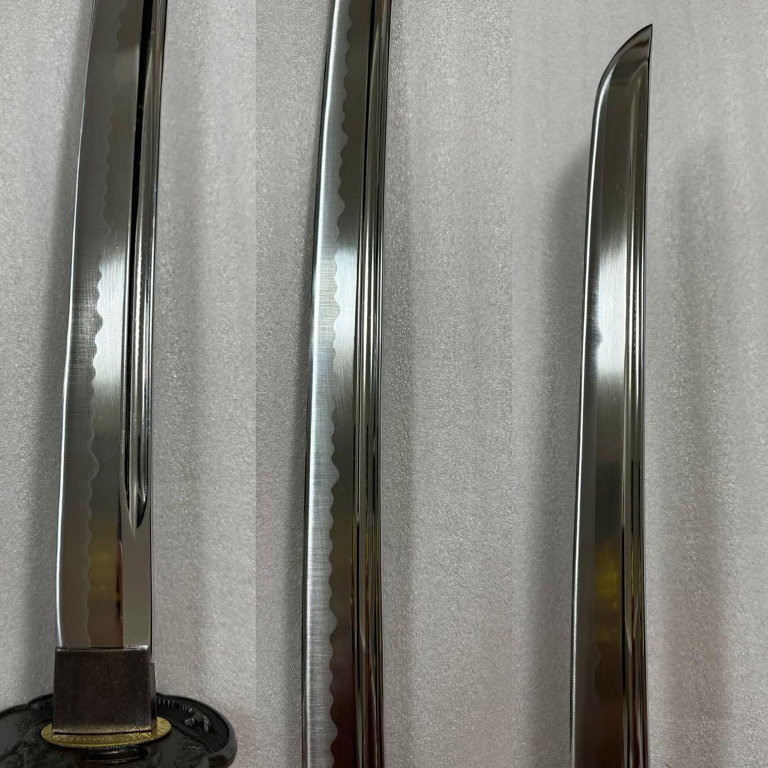 新品 薄刃 樋入り刀身 模造刀 打刀 黒鞘　鞘付き長さ約103cm