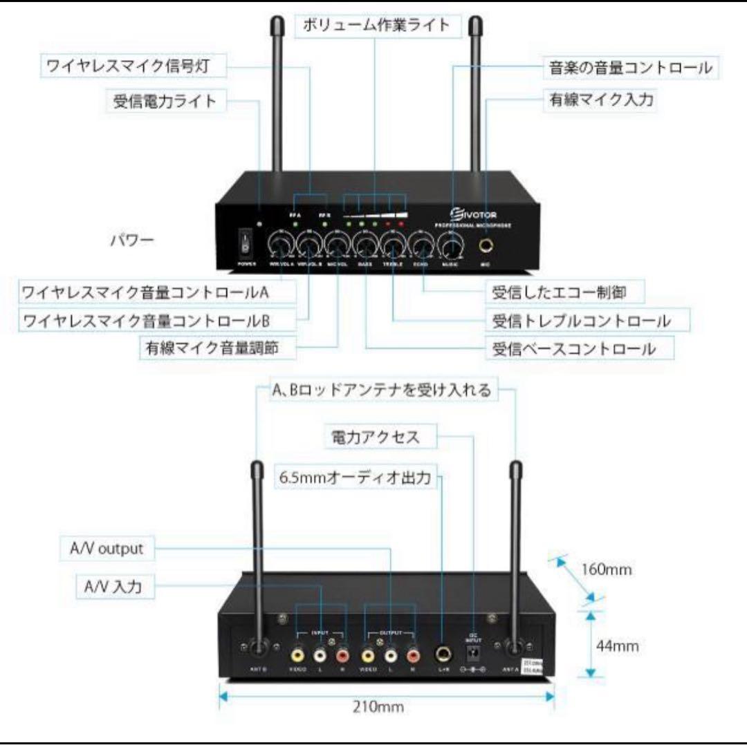 <新品未使用>EIVOTOR ワイヤレスマイク